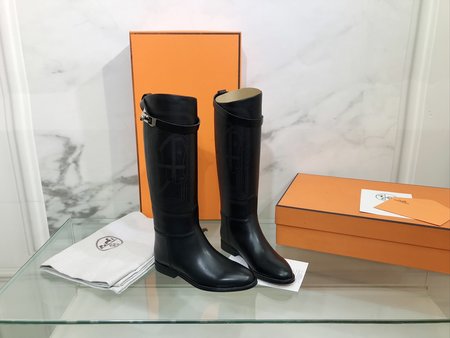 Hermes Jiming series Kelly buckle classic Knight s boots calfskin inner cowhide