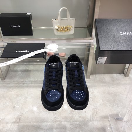 Chanel Black and white panda shoes padded towel lining