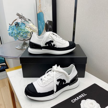 Chanel CC Panda knitted sneakers