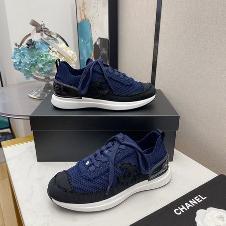 Chanel CC Panda knitted sneakers