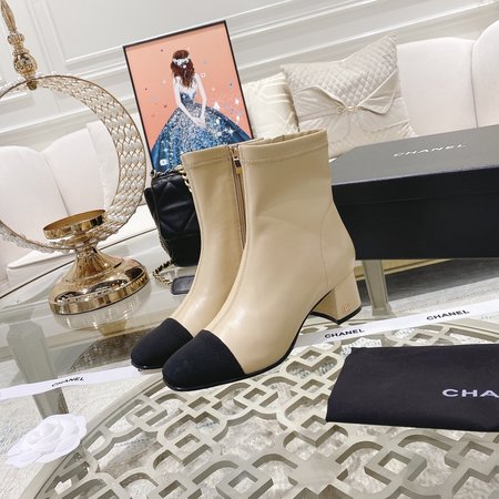 Chanel Classic chunky heel ankle boots