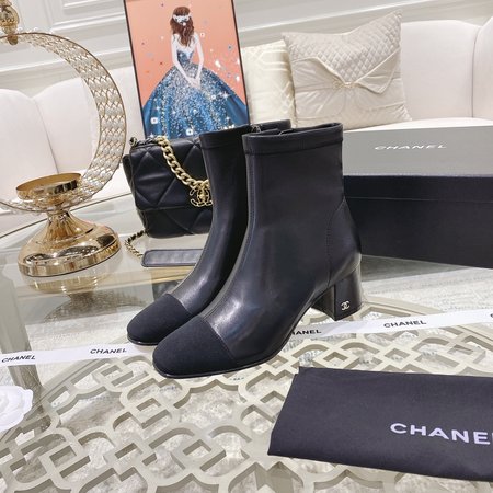 Chanel Classic chunky heel ankle boots