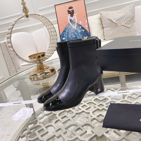 Chanel Classic chunky heel ankle boots