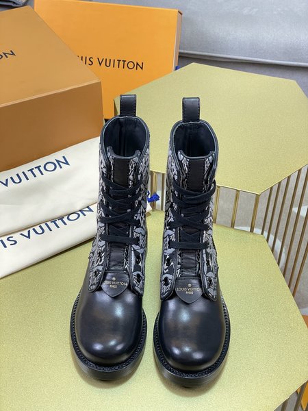 Louis Vuitton Short Martin boots silver V calfskin and lining cowhide