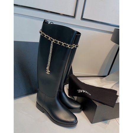 Chanel rain boots