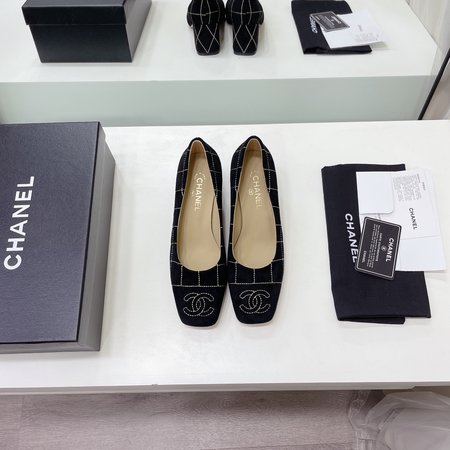 Chanel square toe high heels