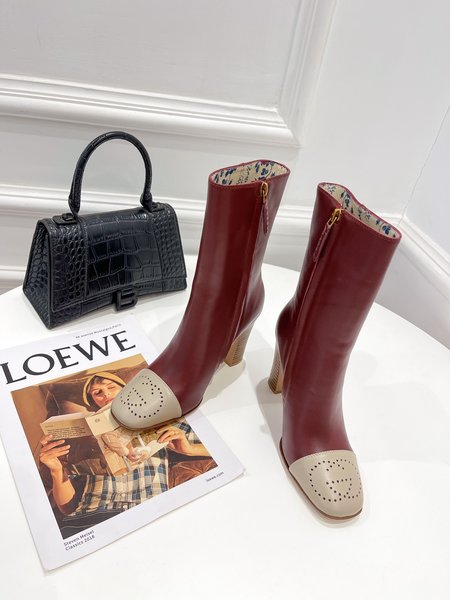 Gucci Short boots sheepskin lining printed sheepskin heel height: 3cm/9.5cm