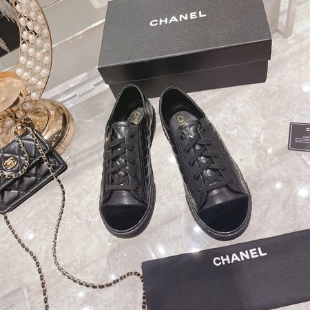 Chanel Diamond Embroidered Sneakers