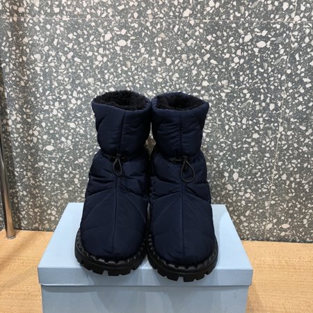 Prada Snow boots waterproof fabric + silk cotton + inner wool