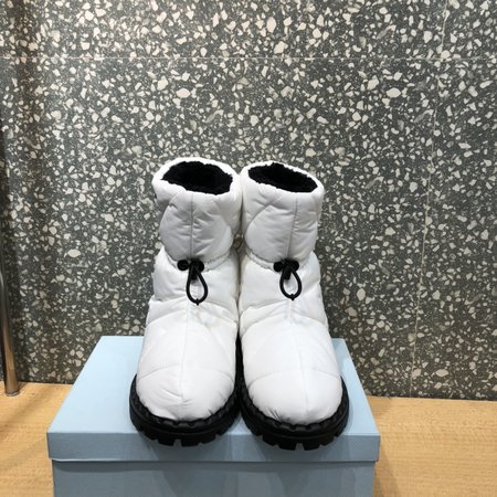 Prada Snow boots waterproof fabric + silk cotton + inner wool