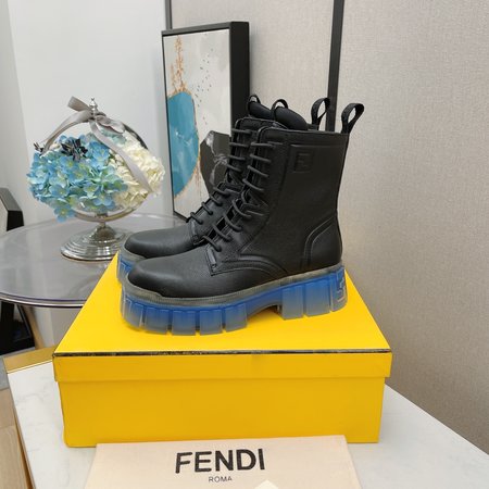 Fendi Transparent bottom Martin boots calfskin