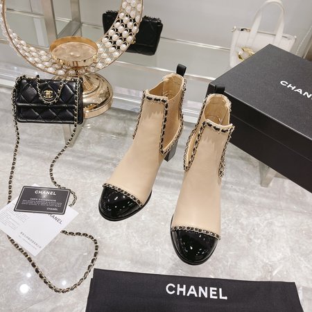 Chanel Chain boots high heel ankle boots