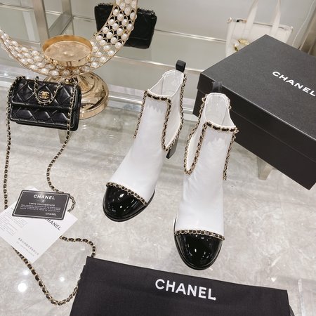 Chanel Chain boots high heel ankle boots