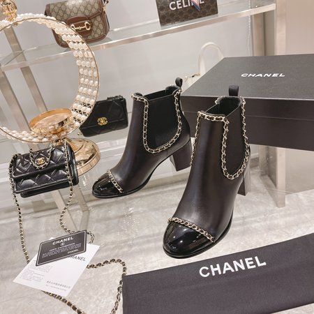 Chanel Chain boots high heel ankle boots