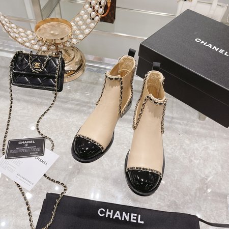 Chanel Chain boots high heel ankle boots