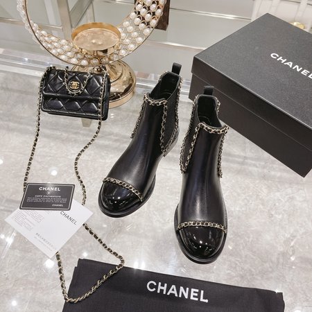 Chanel Chain boots high heel ankle boots