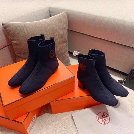 Hermes Knitted Stretch Boots/Sock Boots