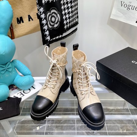 Chanel Platform Chain Lingge Boots