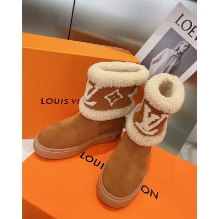 Louis Vuitton fur ankle boots