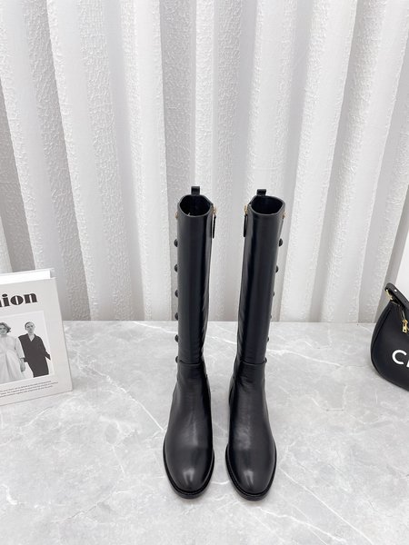 Gucci Button zipper high boots calfskin inner sheepskin heel height: 2.5cm