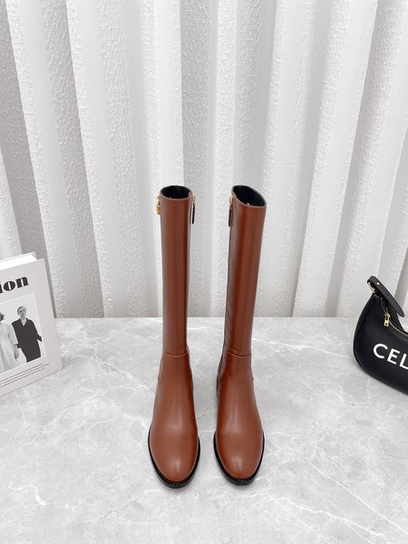 Gucci Button zipper high boots calfskin inner sheepskin heel height: 2.5cm