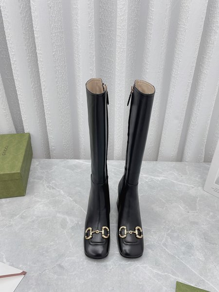 Gucci Horsebit zipper high boots with heel height: 5.5cm