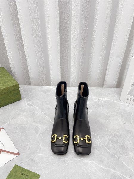 Gucci Horsebit buckle zipper ankle boots Heel height: 7.5cm