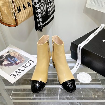 Chanel Metal heel boots, lambskin heel height: 5.5cm