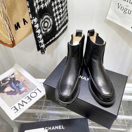 Chanel Top short boots calfskin lining sheepskin