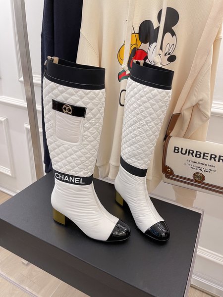 Chanel down boots