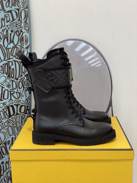 Fendi Classic Martin boots F logo strap