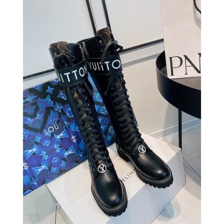 Louis Vuitton flat high boots