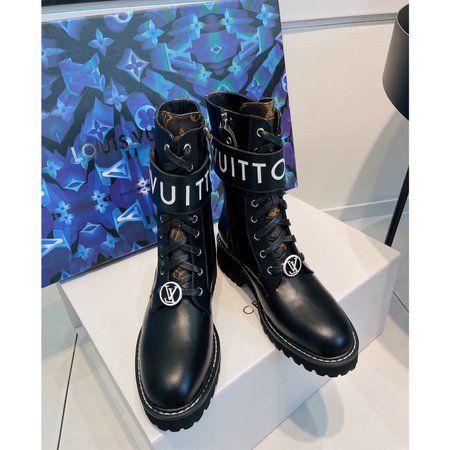 Louis Vuitton flat high boots