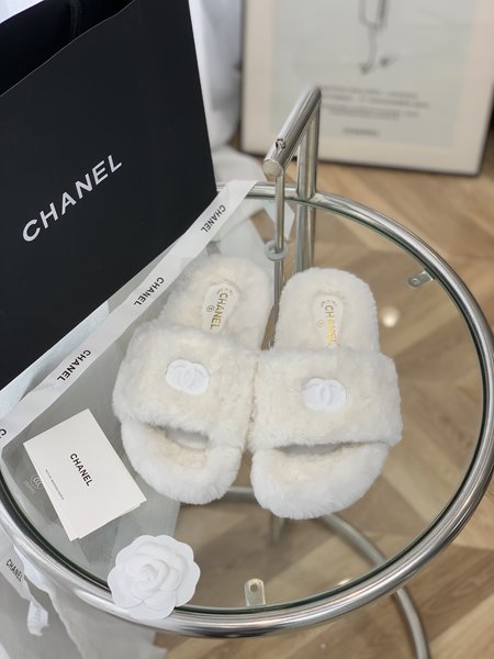 Chanel Mink slippers