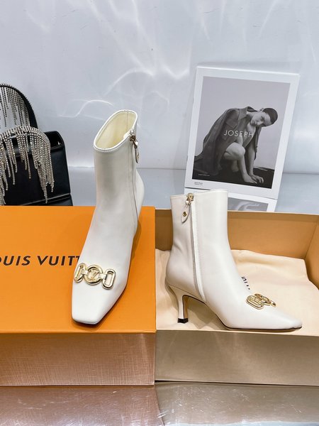 Louis Vuitton Urban Twist Metal Buckle Heeled Booties