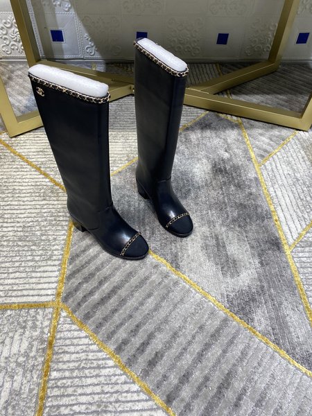 Chanel metal ankle boots