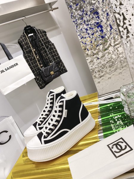 Chanel High Top Biscuit Shoes