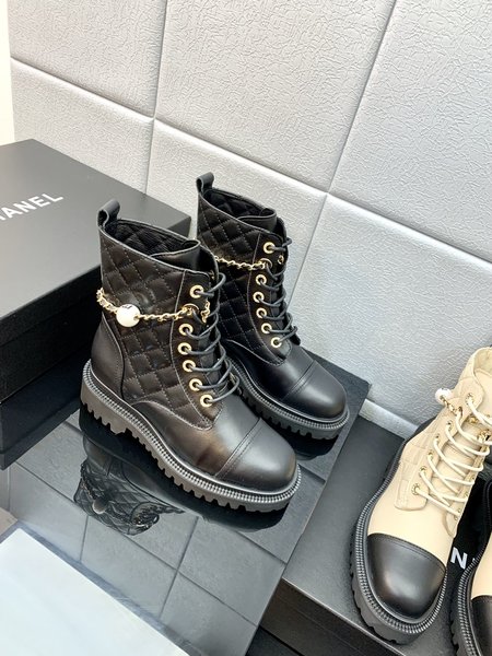 Chanel Short boots stretch Martin boots