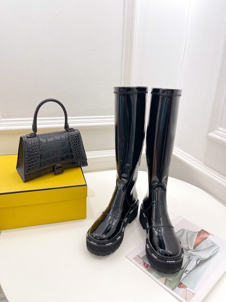 Fendi patent leather boots