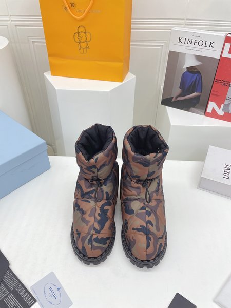 Prada Camouflage Space Cotton Boots