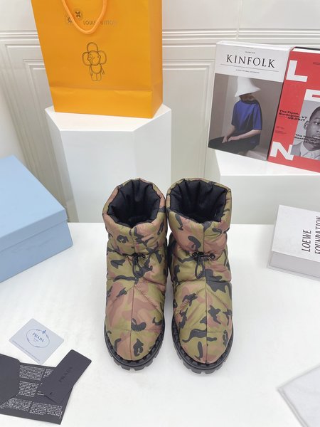 Prada Camouflage Space Cotton Boots