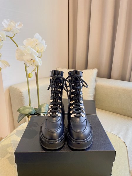 Chanel ladies leather boots