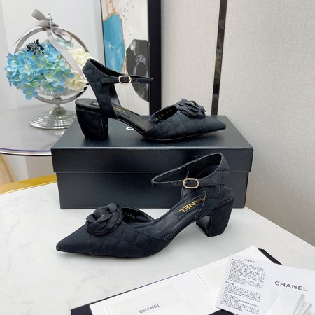 Chanel Camellia women s shoes, sheepskin heel height: 2.5cm/6cm