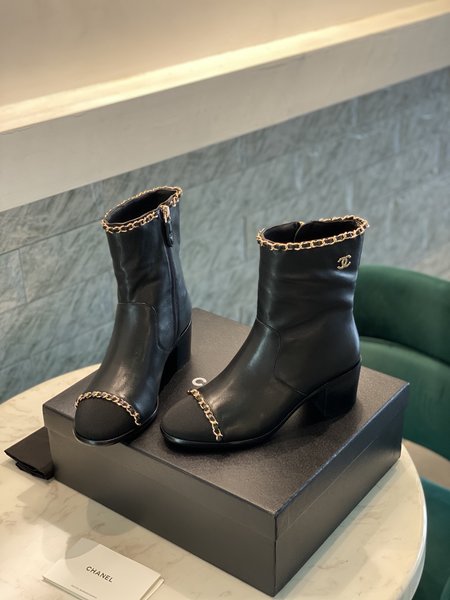 Chanel Metal chain series ladies boots