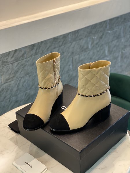 Chanel Metal chain series ladies boots