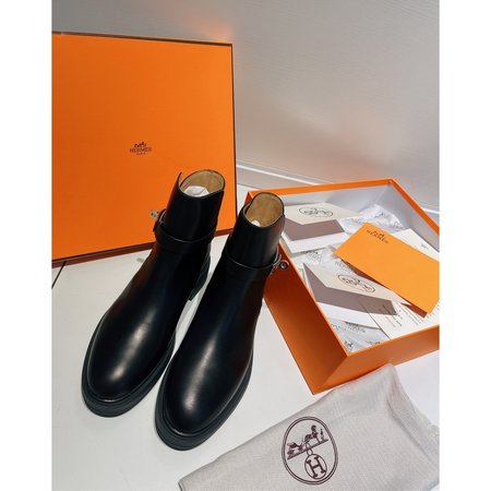 Hermes Kelly buckle ankle boots