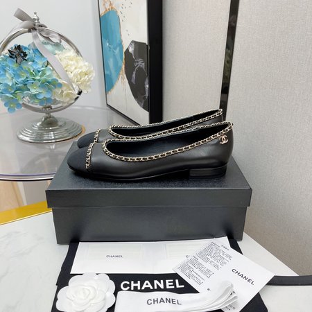 Chanel Round-toe chain women s shoes lambskin inner lining sheepskin heel height: 2cm/4.5cm/6.5cm