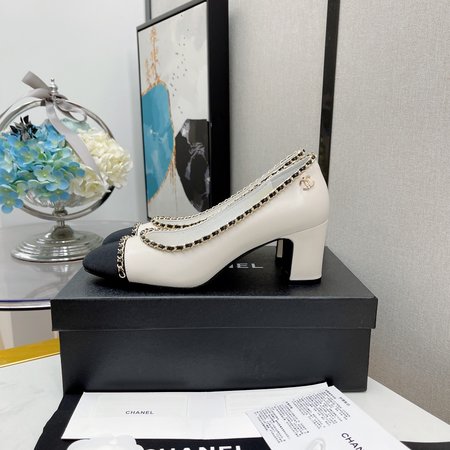 Chanel Round-toe chain women s shoes lambskin inner lining sheepskin heel height: 2cm/4.5cm/6.5cm