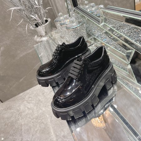 Prada -Monolith block platform lace-up shoes