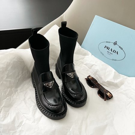 Prada stretch cuff boots